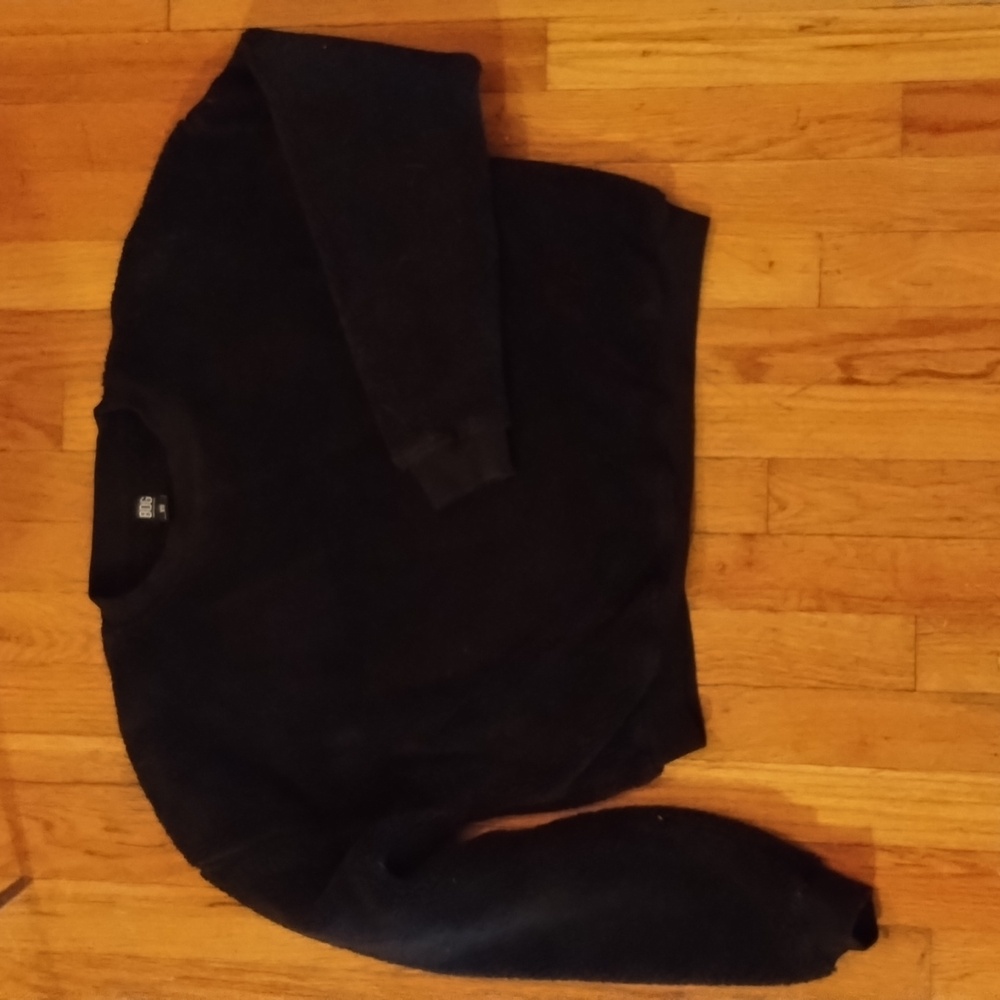 BDG fuzzy cropped fleece sweatshirt